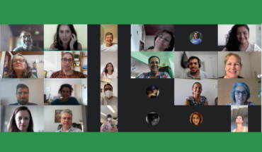 Captura de tela com a foto dos participantes da reunião.