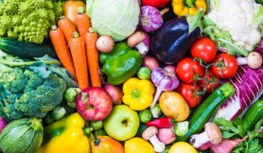 imagem de vários legumes e verduras
