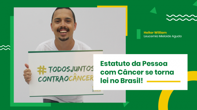 Estatuto Da Pessoa Com Câncer Se Torna Lei No Brasil