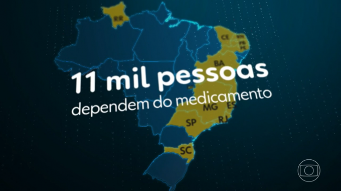 Imagem Do Mapa Do Brasil Com Destaque Aos Estados Que Estão Com Falta Do Medicamento. 11 Mil Pessoas Dependem Do Medicamento
